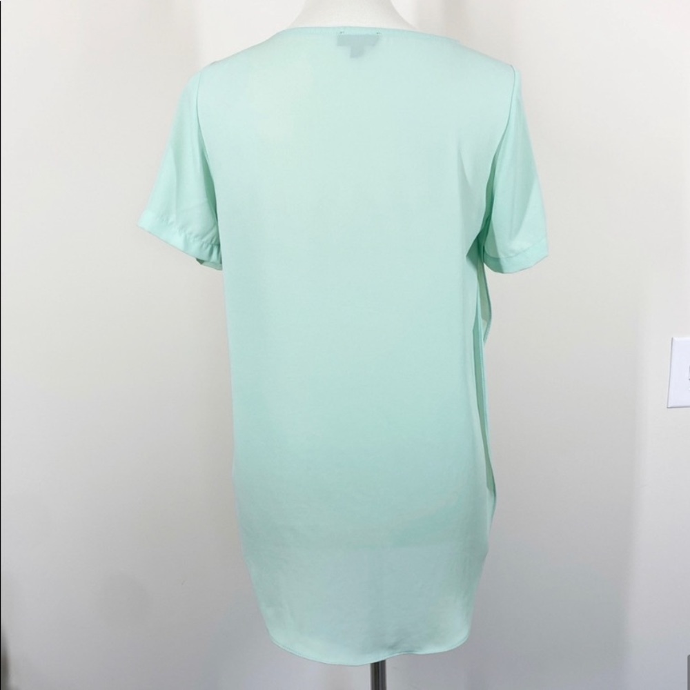 Topshop Blouse Short Sleeves Green Size 2 - Picture 7 of 9